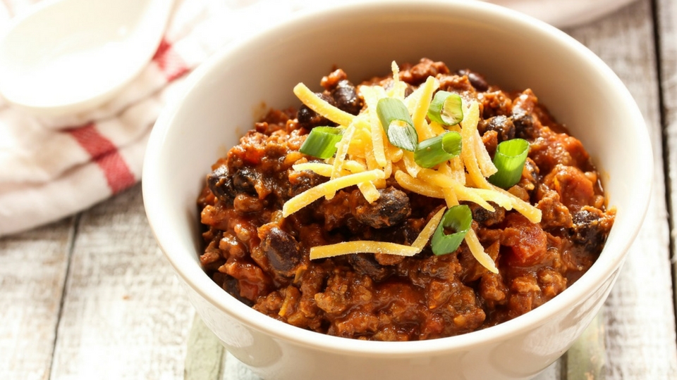 bowl of insta-pot chili