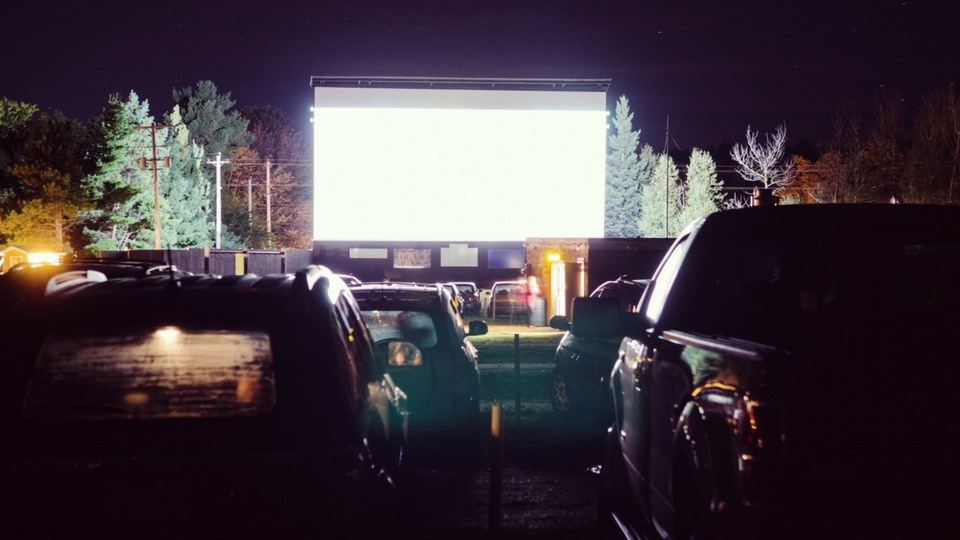 cars at a drive in