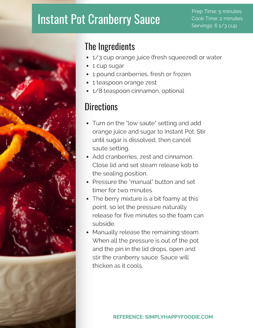 cranberry sauce recipe