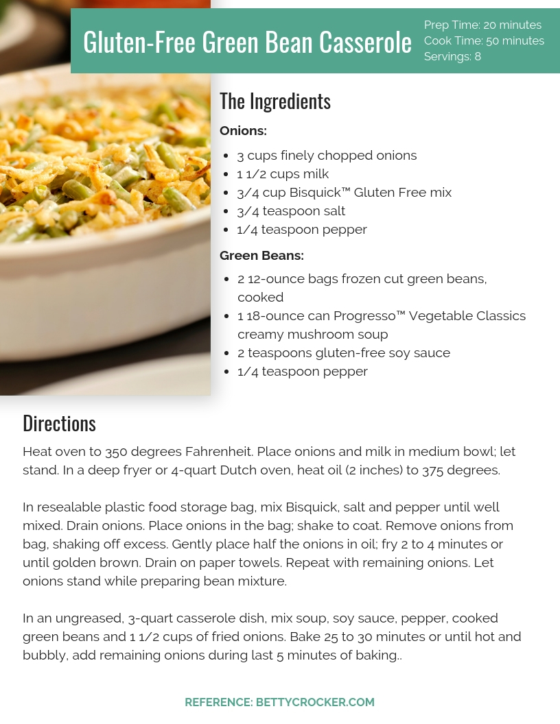 gluten free green bean casserole recipe