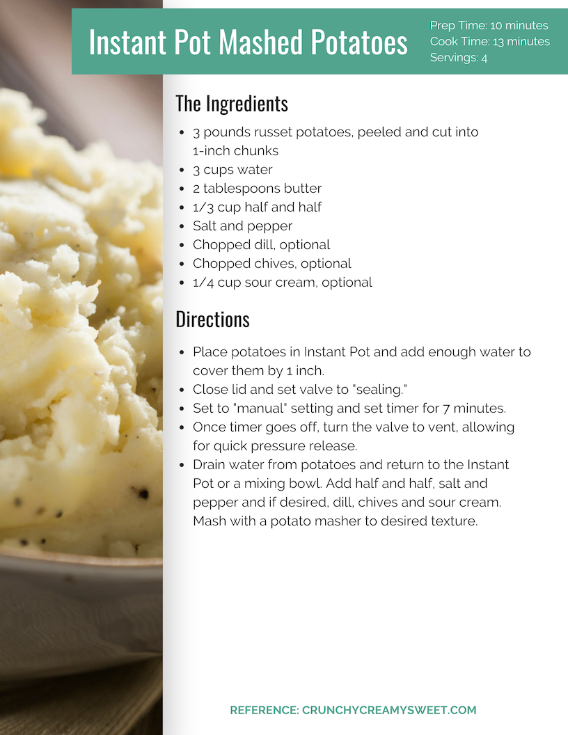 mashed potatoes recipe