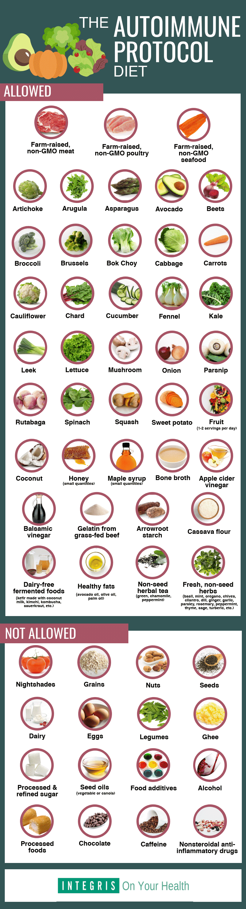 autoimmune protocol infographic