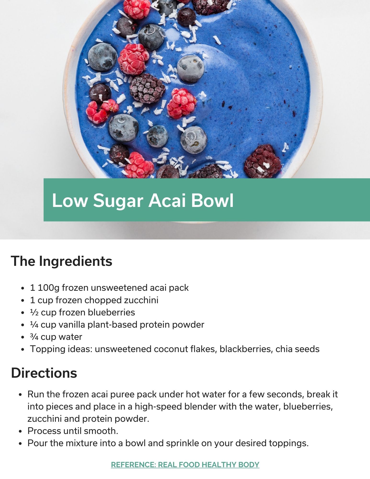 Acai bowl recipe