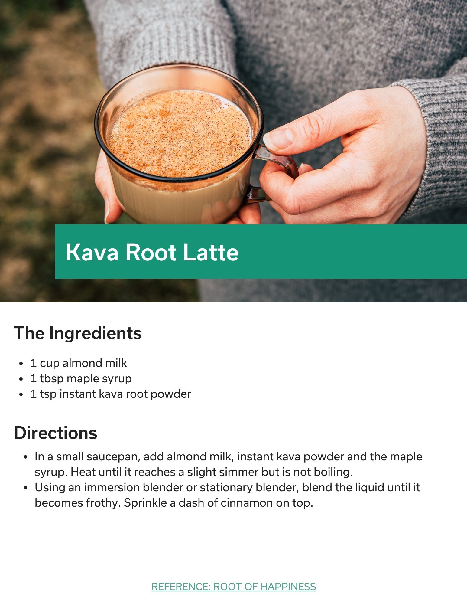 Kava Root Latte