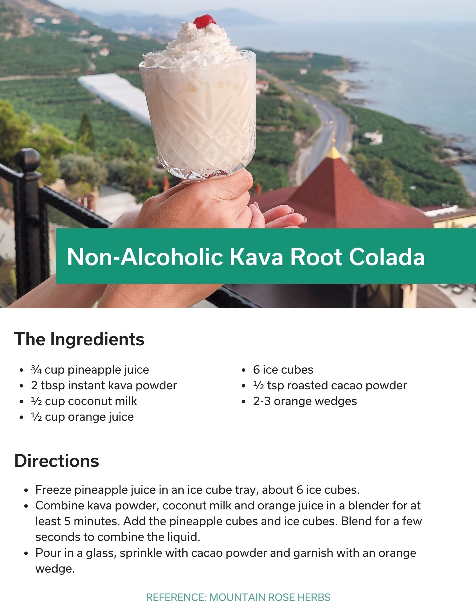 Kava Root Colada