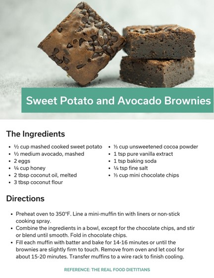 Sweet Potato and Avocado Brownies