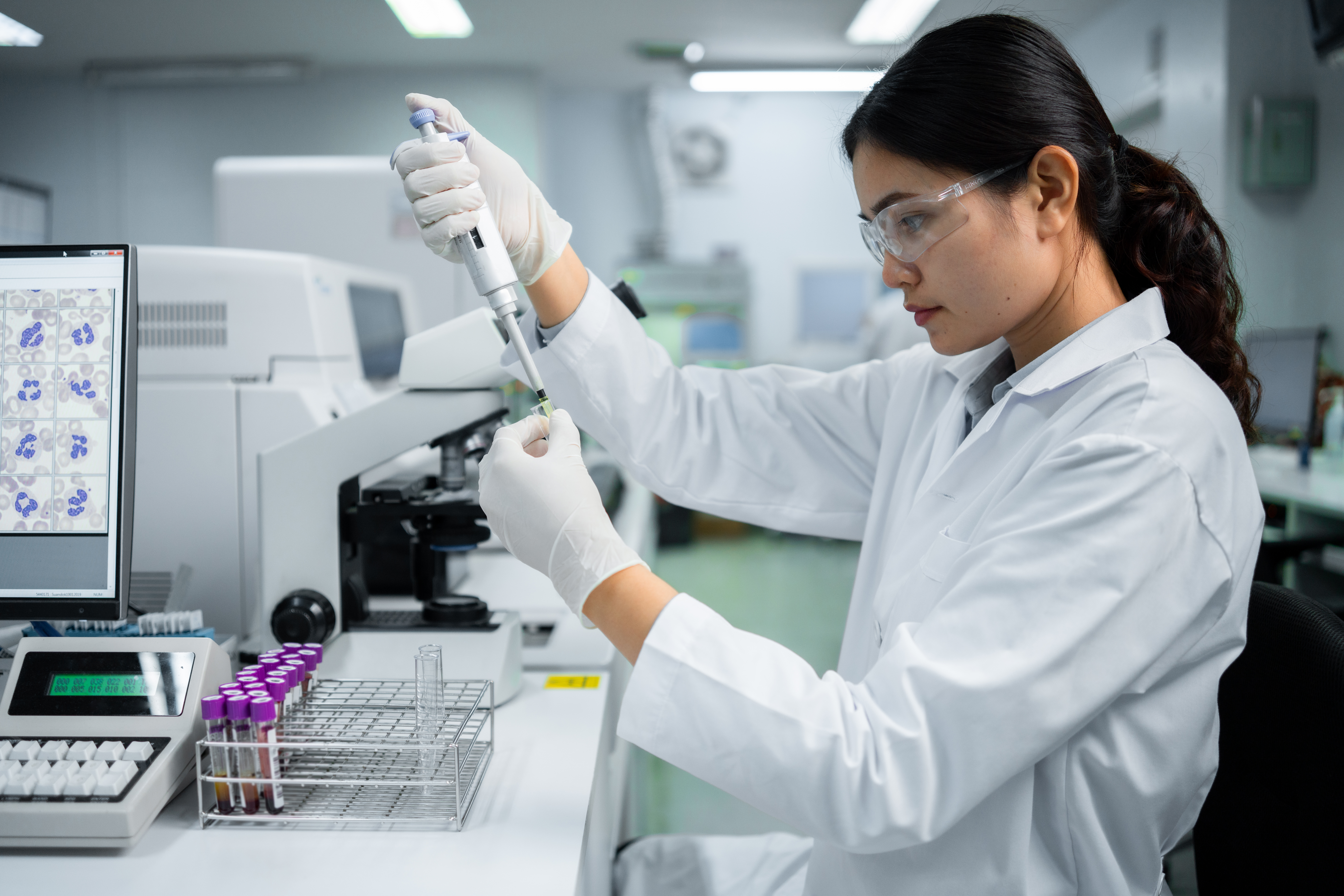 a scientist conducting a test