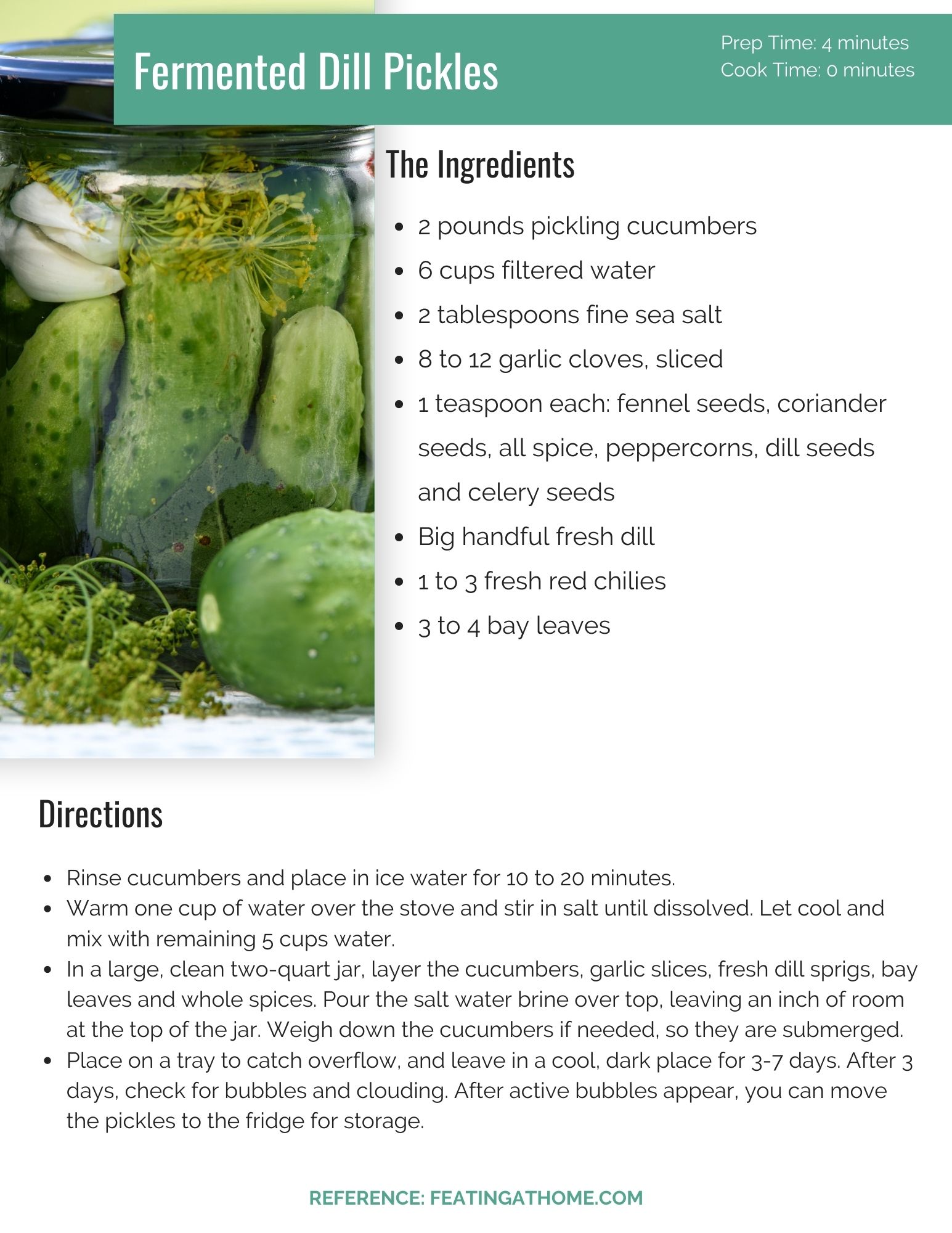 Fermented Dill Pickles recipes