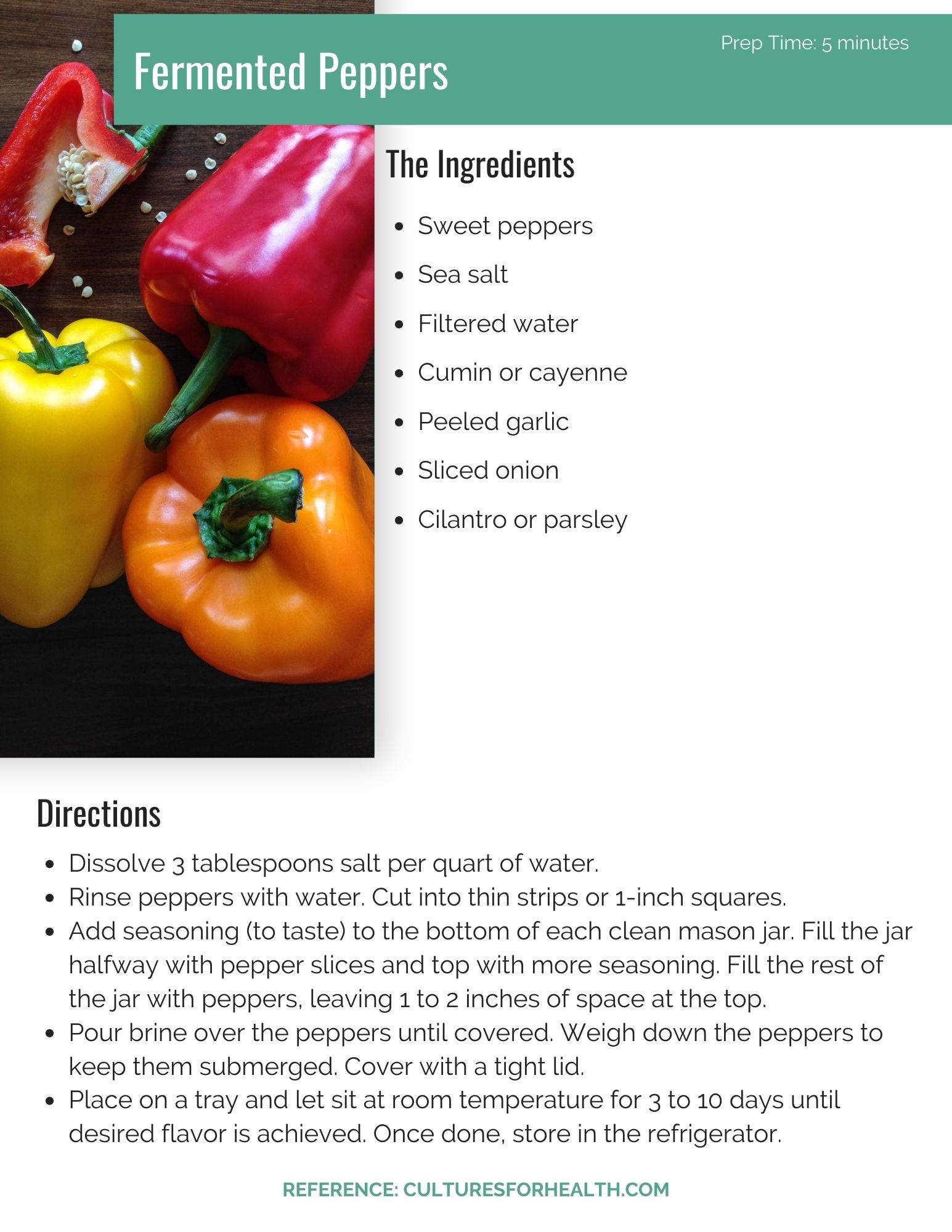 Fermented Peppers recipe