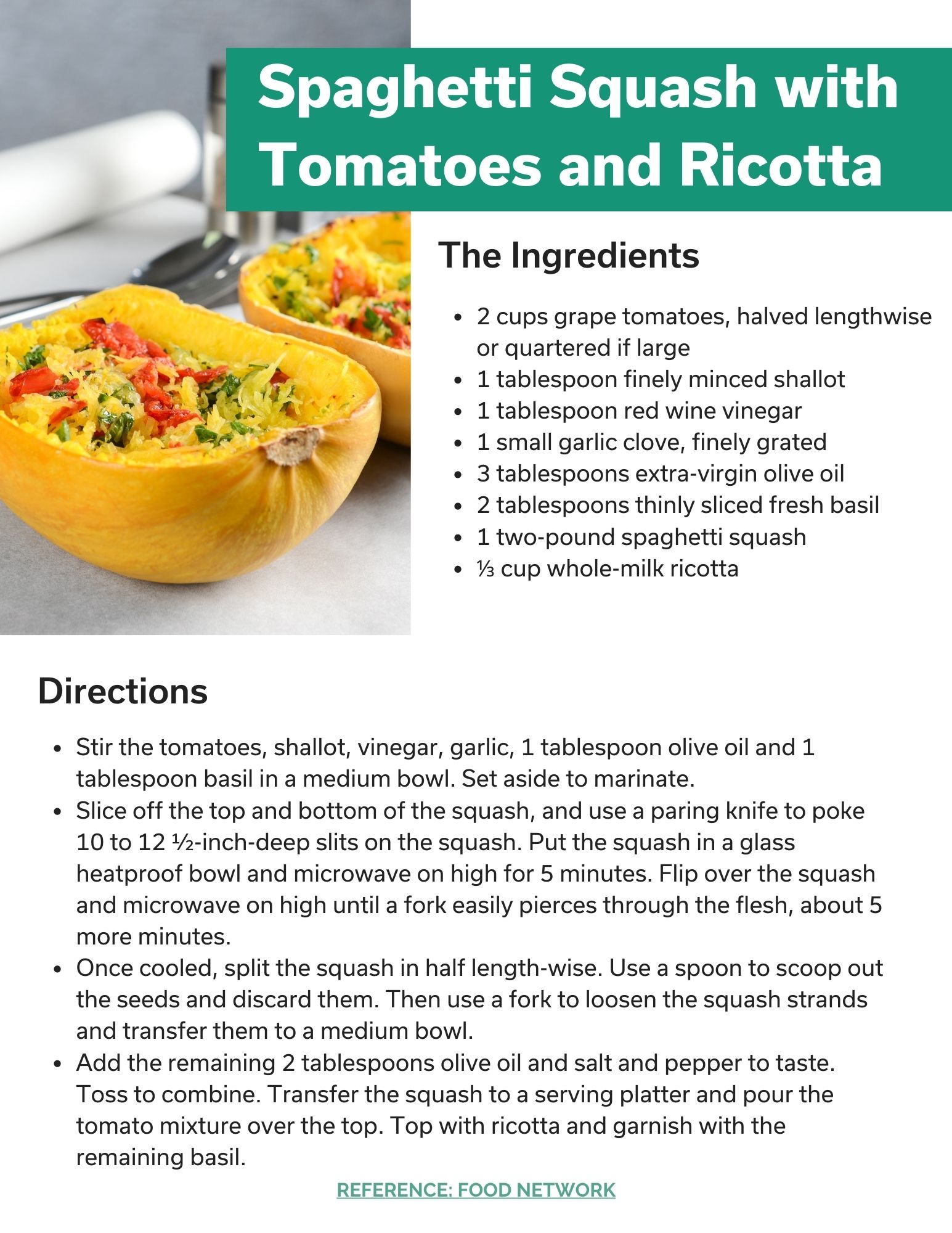 Spaghetti Squash recipe