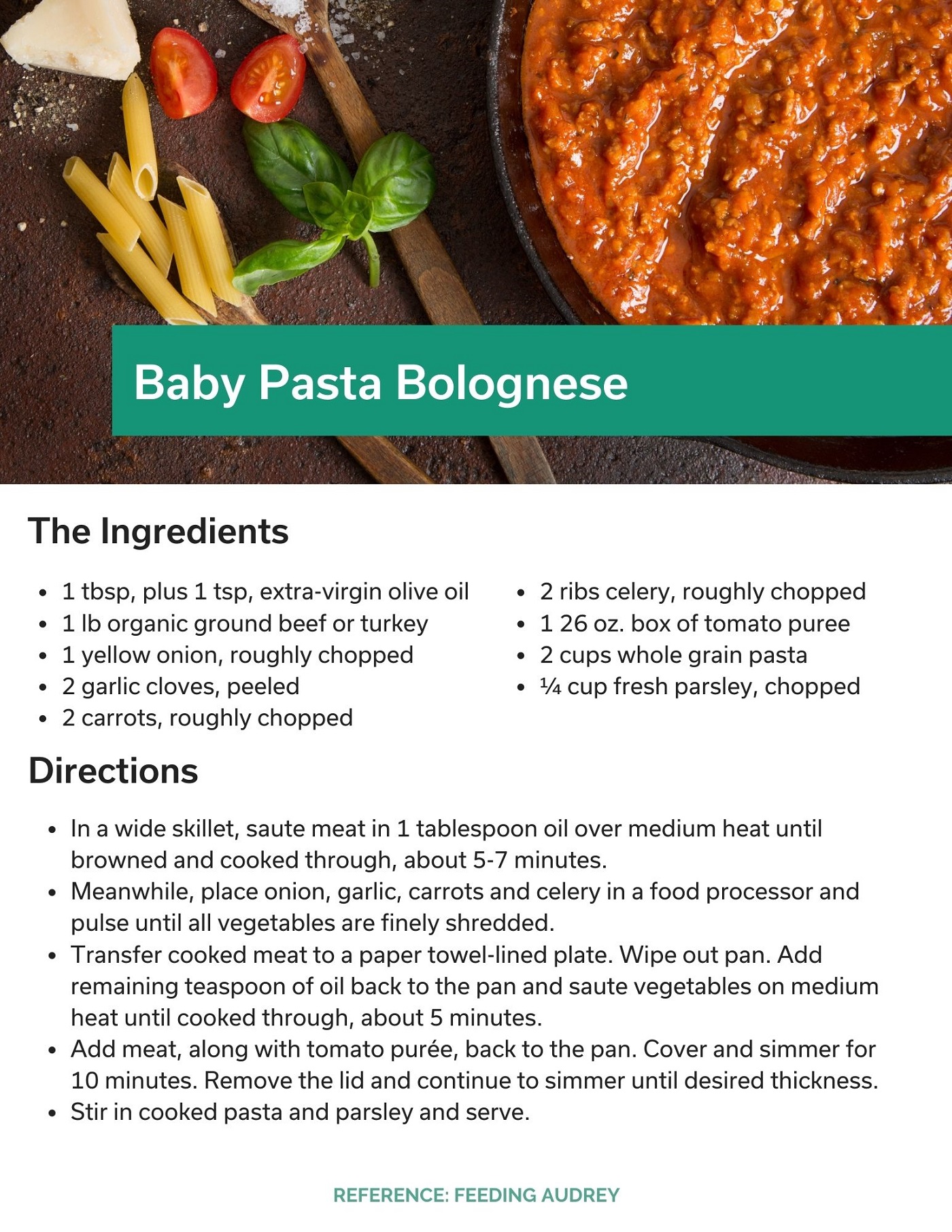 Baby Pasta Bolognese recipe