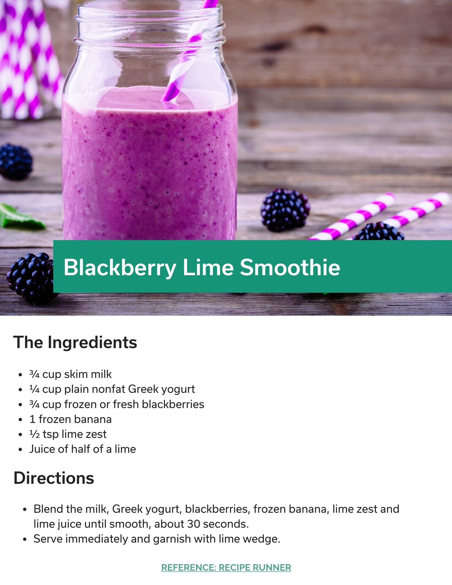 Blackberry Lime Smoothie