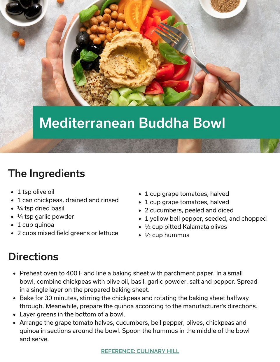 Buddha Bowl recipe