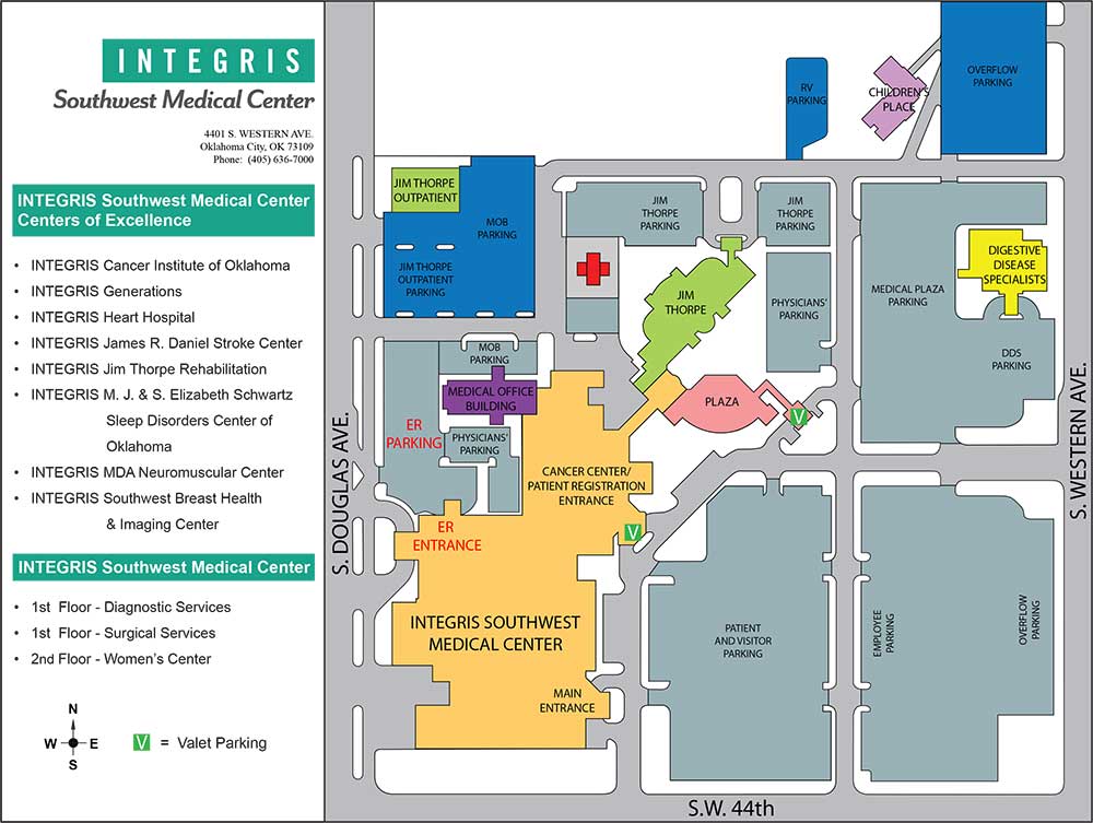 INTEGRIS Southwest Medical Center Campus Map