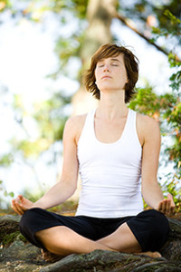 Photo of woman meditating